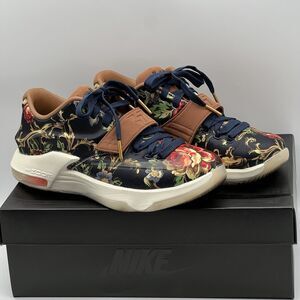 Nike KD VII EXT Floral QS 2014 Men’s 7 Midnight Navy 726438-400 Low Top Lace Up